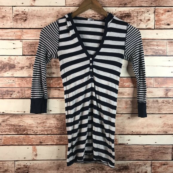🐙 Splendid Striped Hooded Blouse - Picture 1 of 5